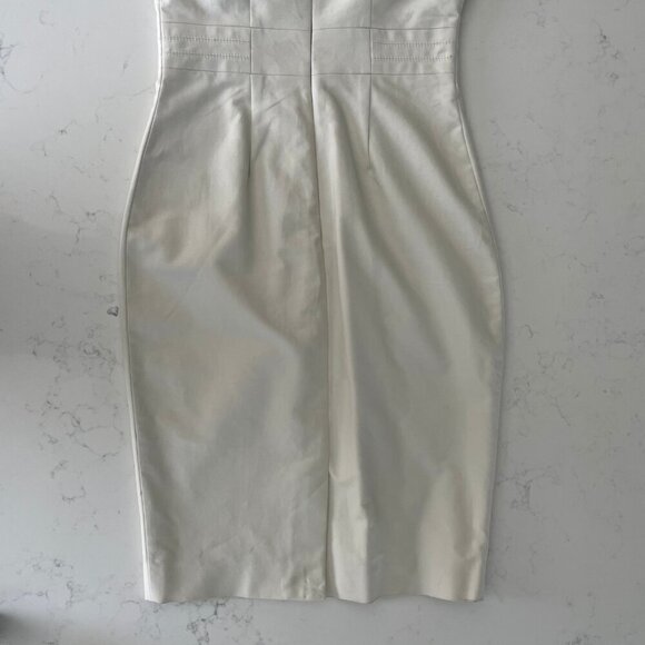 Mexx Neutral Sleeveless Lined Cotton Fitted Sheath Dress Cream Sz 34 NWT - Picture 14 of 16